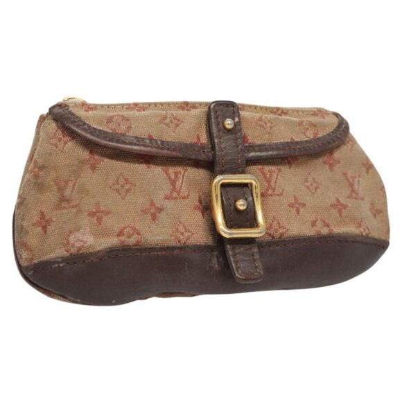 LOUIS VUITTON Monogram Mini Ansophie Pouch Red M92696 LV Auth 121201 - Picture 1 of 16